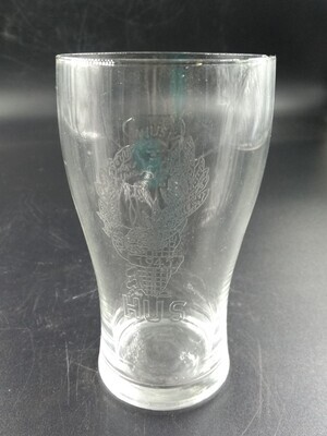 b73cf4af-cfb7-48bd-bad2-162586083e41.jpg; 2008-0001-MGL; Drinkglas van bakkerij HUS.; glas (bouwmateriaal)