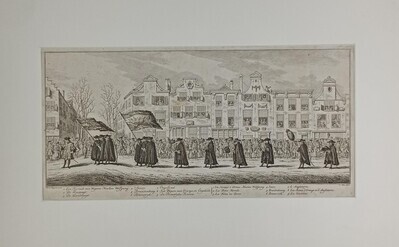 b819df8e-4d1b-4992-a4ec-0f1f7cf5811f.jpg; 0000-0006-HHI/07; De begrafenisstoet van Gouvernante Prinses Anna (Delft, 1759) weergegeven in 16 prenten.; prenten