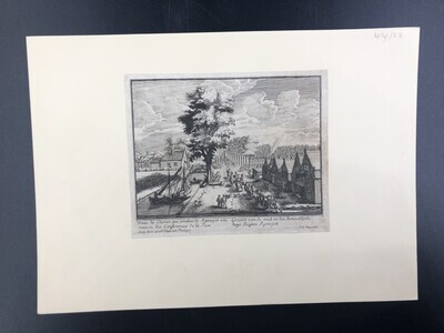 bc5057bf-dc83-4547-9063-273295710aa0.jpg; 1986-0286-PRE; De weg van Rijswijk naar het Huis ter Nieuburg.; prenten