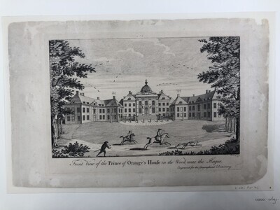 bce95972-f09f-40ea-b96e-022c85676012.jpg; 0000-0691-PRE/OB; Gezicht op het Huis ten Bosch.; prenten