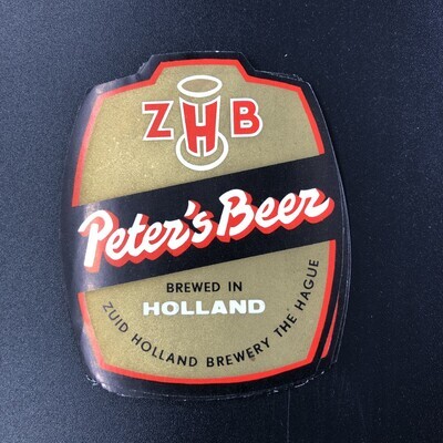 bd399172-1c3d-422d-9ea8-90caf32d0623.jpg; 0000-0290-HHI/1-9; Negen Fles-etiketten van ZHB Peter's Beer.; labels (identificatiedragers)