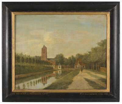 c5f9a9b2-817b-419a-bef1-0f80be4917c0.jpg; 1912-0002-SCH; De Oude Kerk van Monster gezien vanuit het zuiden.; schilderingen