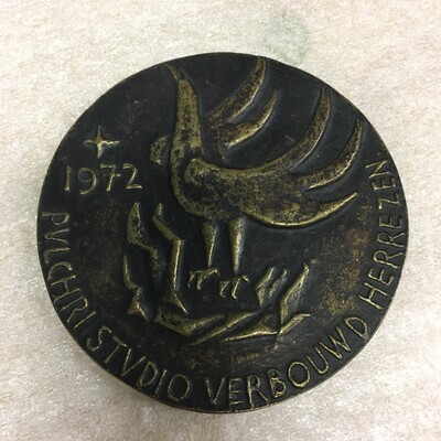 c9400439-dcb6-432e-8d19-41aadc075bc9.jpg; 0000-0305-PEO; Herinneringspenning Pulchri; penningen (betaalmiddelen)