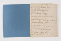 cbd7a500-888e-49ac-83a6-26980cf179cc.jpg; 2013-0004-ODI/1-3; Schriftje met franstalige gedichten en twee losse briefjes in het engels; cahier