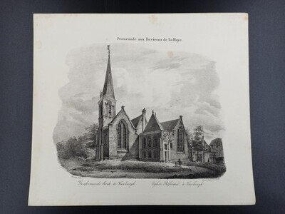 cf90f5c3-195a-4038-94b7-f8203d131d5e.jpg; 1952-0010-HHI; Gereformeerde kerk te Voorburg.; prenten