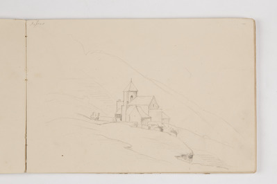 e7f1cc5c-534c-44af-9930-5044968aa8bd.jpg; 2013-0009-TEK/07; Tekening uit een schetsboek van Alexine Tinne, reizen in Europa.; schetsboeken