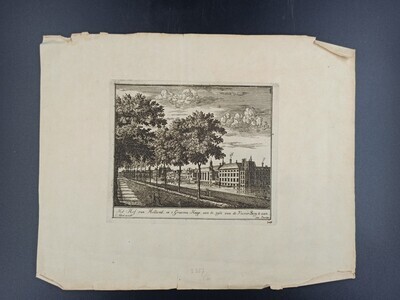 e995b9ee-55e7-446d-8c36-39eb78bf16eb.jpg; 1986-0264-PRE; Gezicht op de Hofvijver; prenten