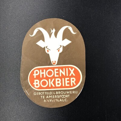 f1e63ae7-df8c-4bdc-9416-cae7dffb8839.jpg; 0000-0297-HHI/1-3; Drie fles-etiketten van Phoenix Bokbier.; labels (identificatiedragers)