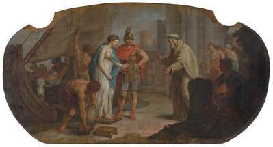 f710327b-db65-4ee4-a9ef-06710200cf15.jpg; 1922-0015-SCH; De priesteres Chryseis door Odysseus bevrijd; schilderingen