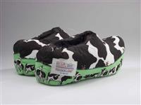 08324.jpg; 08324; Huisschoen in klomp model met koeienprint; pantoffel