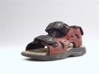 09806.jpg; 09806; sandaal met dubbele wreefband en hielband met klittenbandsluiting; Sandaal