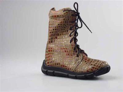 11076.jpg; 11076; Bottine met vetersluiting en ritssluiting; rijgbottine