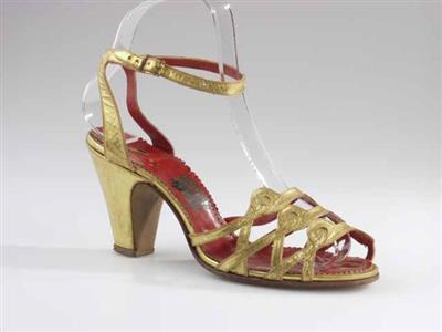 12069.jpg; 12069; Slingback met decoratief bandjes patroon; sandalet