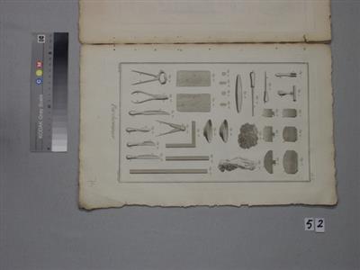 85121.jpg; 85121; 'Parcheminier'. Pl. V.; prent