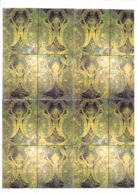 93101.jpg; 93101; Complete goudleerkamer in Art Nouveau stijl, waarvan een aantal panelen gerestaureerd zijn.; goudleerkamer