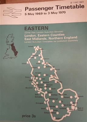 4375b3d9-692c-46ca-b565-1c374f80372a.jpg; E0411/2/5; British Rail Passenger Timetable Eastern May 1969 -May 1970; Operational