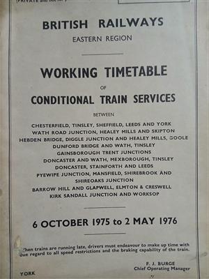 54ac1579-b218-4cc0-b48c-d6c313cc18a5.jpg; NYMR/2025/96; BR ER Working Timetable of Conditional Train Services; Operational