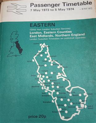 9942eb68-b48f-4217-9aa1-03fc654459d8.jpg; E0411/2/1; British Rail Passenger Timetable Eastern May1973 -May1974; Operational