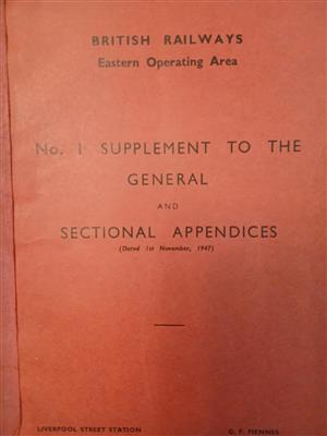f916aff2-303d-4480-9bf8-5f3fec5b06d6.jpg; E0511/8/8; BR Eastern Operating Area No 1 Supplement; Operational