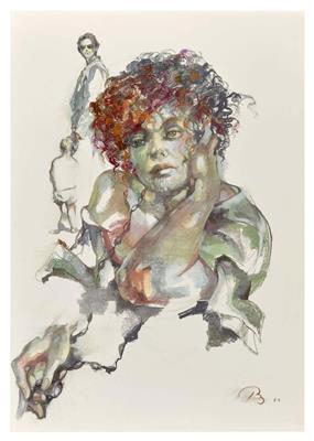 12143809-7dba-4024-9fc9-3d0fbcf3e1a0.jpg; 786; Folge A la recherche du temps perdu (A la recherche du temps perdu, la femme / Zerwürfnis / Das Zerwürfnis) | From the series A la recherche du temps perdu (A la recherche du temps perdu, la femme / Dispute / The Dispute); Zeichnung | Drawing