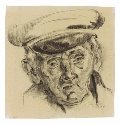 1db7ea4e-ba05-4555-806d-d2a7289742d9.jpg; 96; Alter Mann mit Mütze | Old Man with Cap; Zeichnung | Drawing