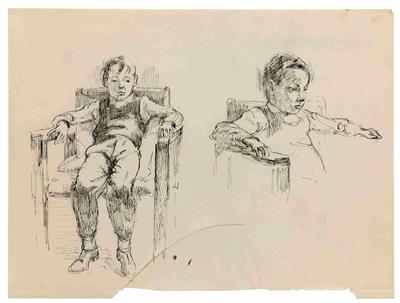 69da0124-8c28-4cae-ad74-3111415906d0.jpg; 37; Studien Knabe im Sessel | Studies of a Boy in an Armchair; Zeichnung | Drawing