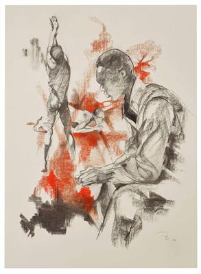 7521bcb0-4ad2-493d-85e3-56807b47ae69.jpg; 835; Rote Blume Afrika XV | Red Flower Africa XV; Zeichnung | Drawing