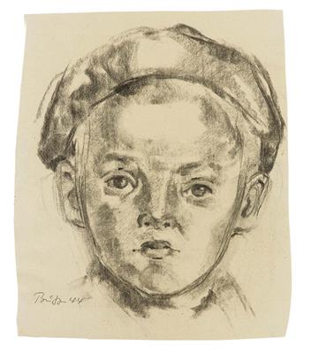 80fa503d-72fd-4529-9a53-5a3e0d8e886f.jpg; 82; Knabe mit Mütze | Boy with Cap; Zeichnung | Drawing