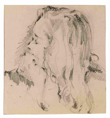 8756ad36-139a-49a7-aa5b-fe39fd5c0cf9.jpg; 198; Frau mit aufgestützter Hand (Bettina) | Woman with Head Resting on Hand (Bettina); Zeichnung | Drawing