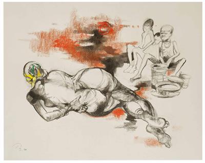 df85ad61-e027-4196-936b-e2f36ea0c89e.jpg; 833; Rote Blume Afrika III (Rote Blume XV) | Red Flower Africa III (Red Flower XV); Zeichnung | Drawing