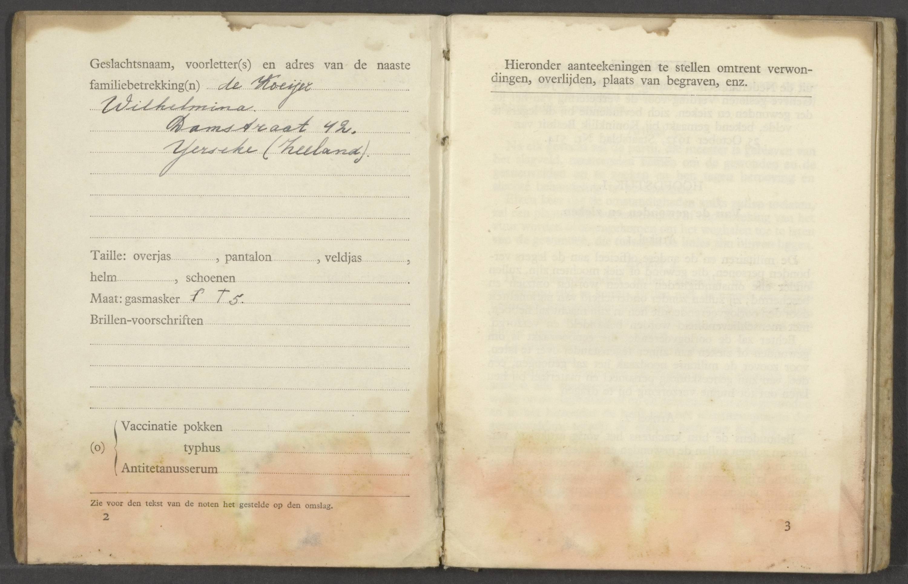 Oorlogszakboekje: Cornelis Sinke