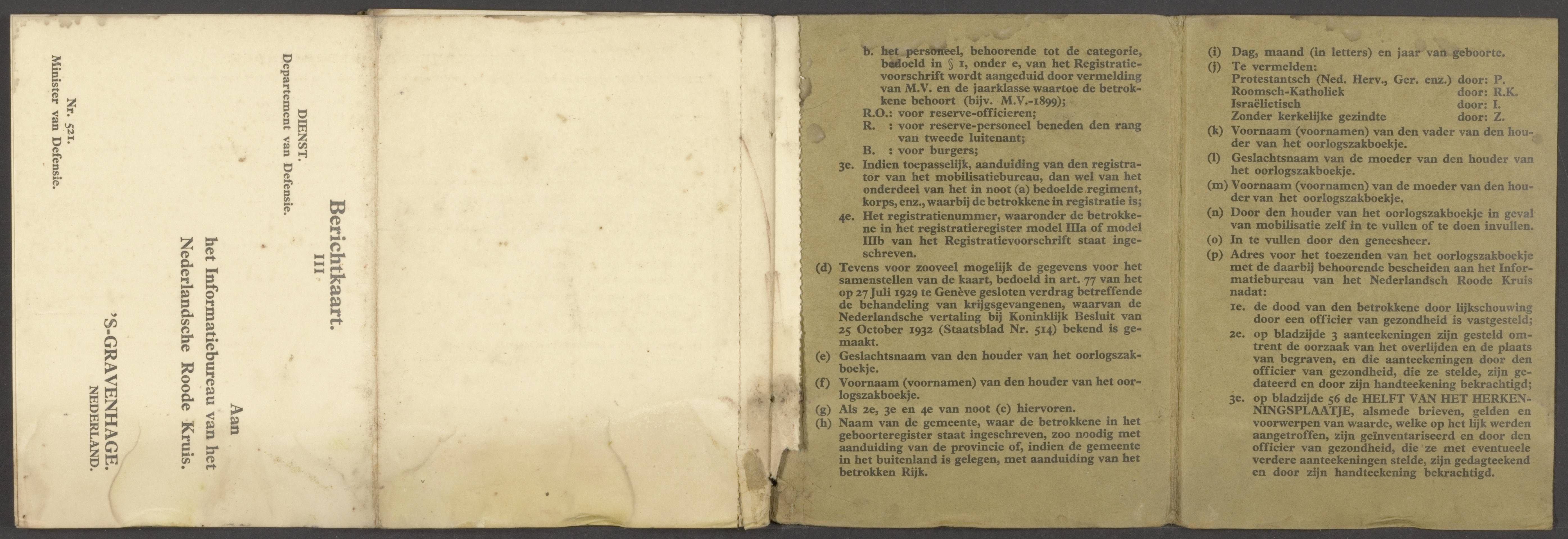 Oorlogszakboekje: Cornelis Sinke