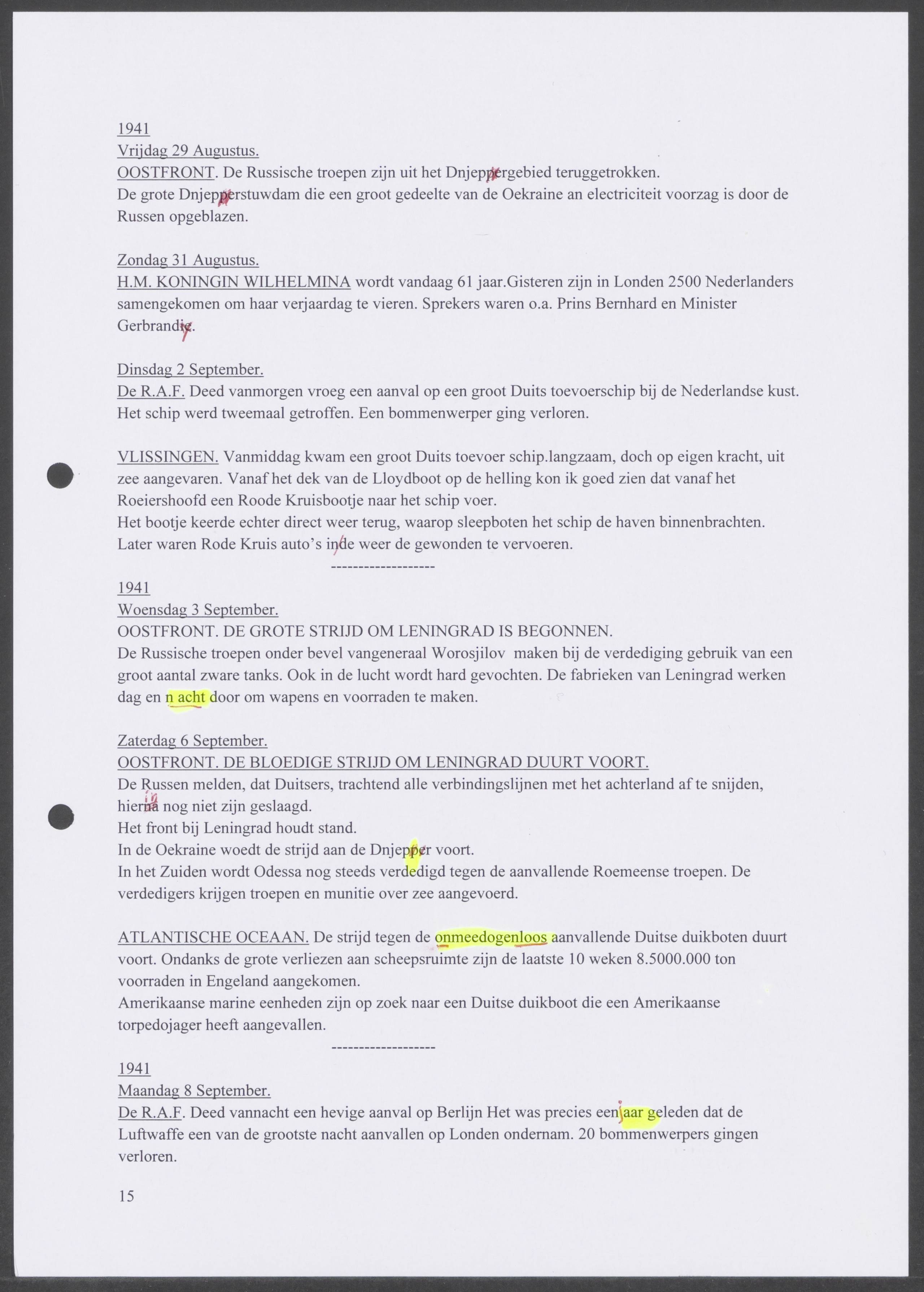 Oorlogsdagboek geschreven door Cornelis A. Puijpe 1923 – 1974 Vlissingen