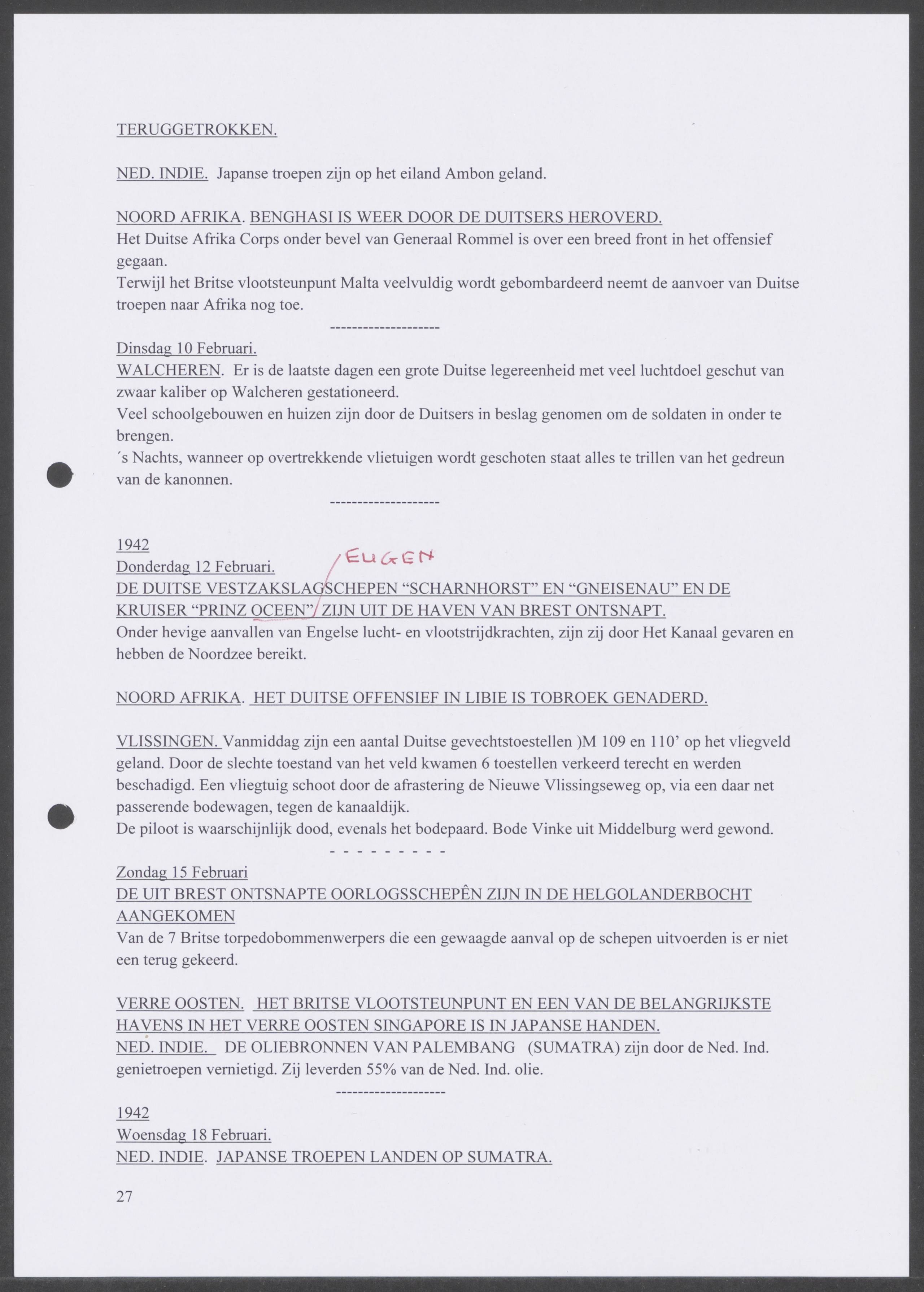 Oorlogsdagboek geschreven door Cornelis A. Puijpe 1923 – 1974 Vlissingen