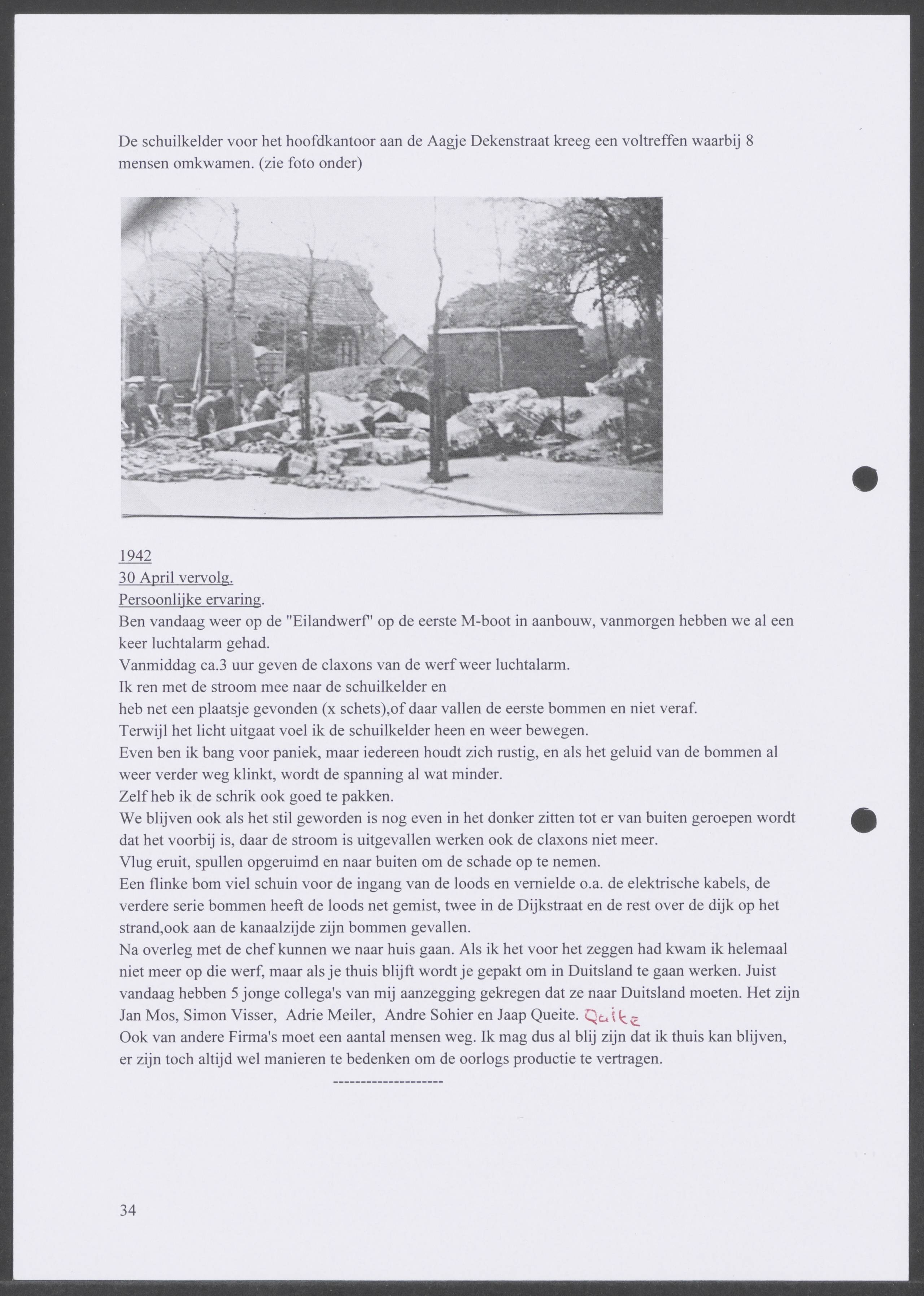 Oorlogsdagboek geschreven door Cornelis A. Puijpe 1923 – 1974 Vlissingen