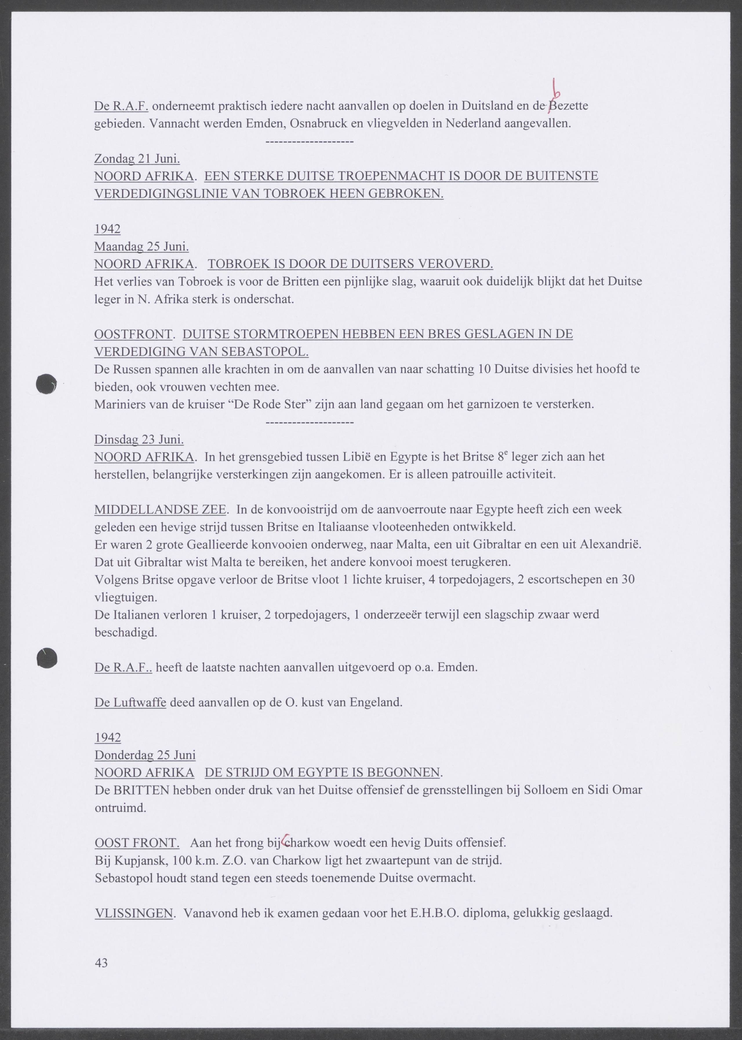 Oorlogsdagboek geschreven door Cornelis A. Puijpe 1923 – 1974 Vlissingen