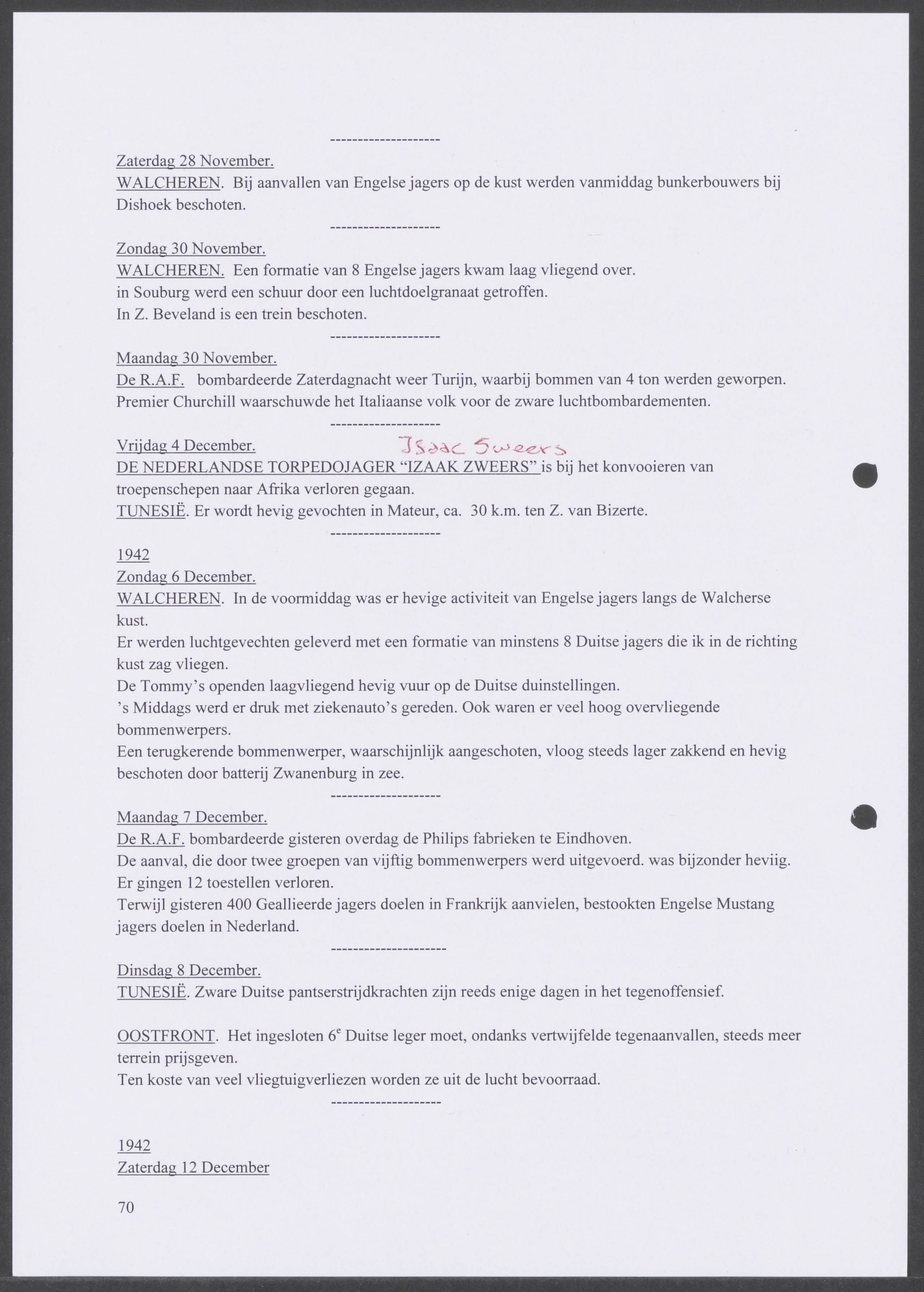 Oorlogsdagboek geschreven door Cornelis A. Puijpe 1923 – 1974 Vlissingen