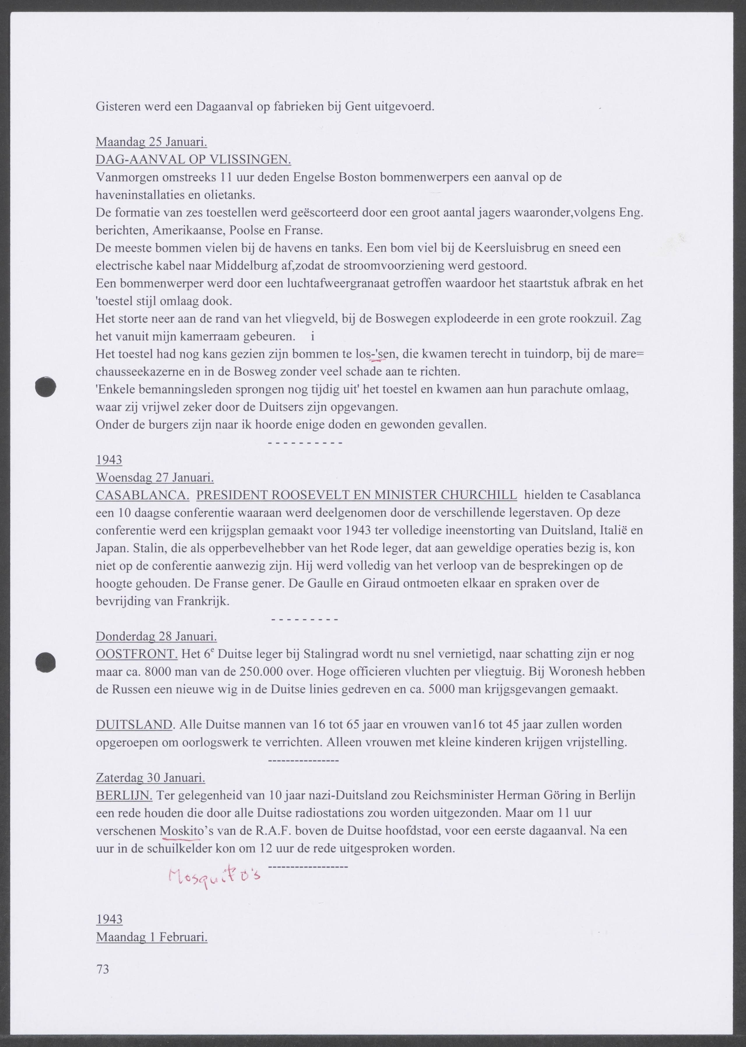 Oorlogsdagboek geschreven door Cornelis A. Puijpe 1923 – 1974 Vlissingen