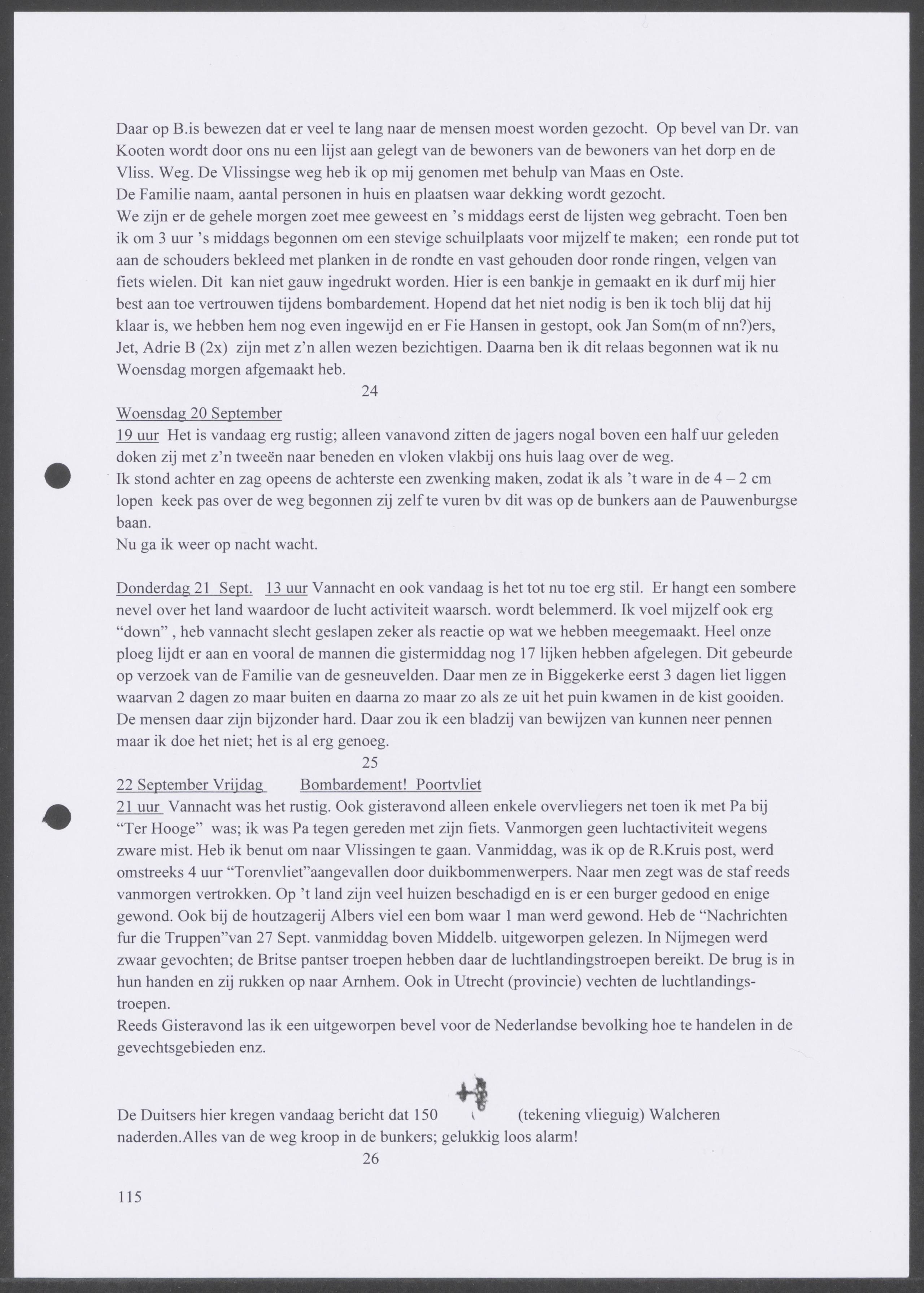 Oorlogsdagboek geschreven door Cornelis A. Puijpe 1923 – 1974 Vlissingen