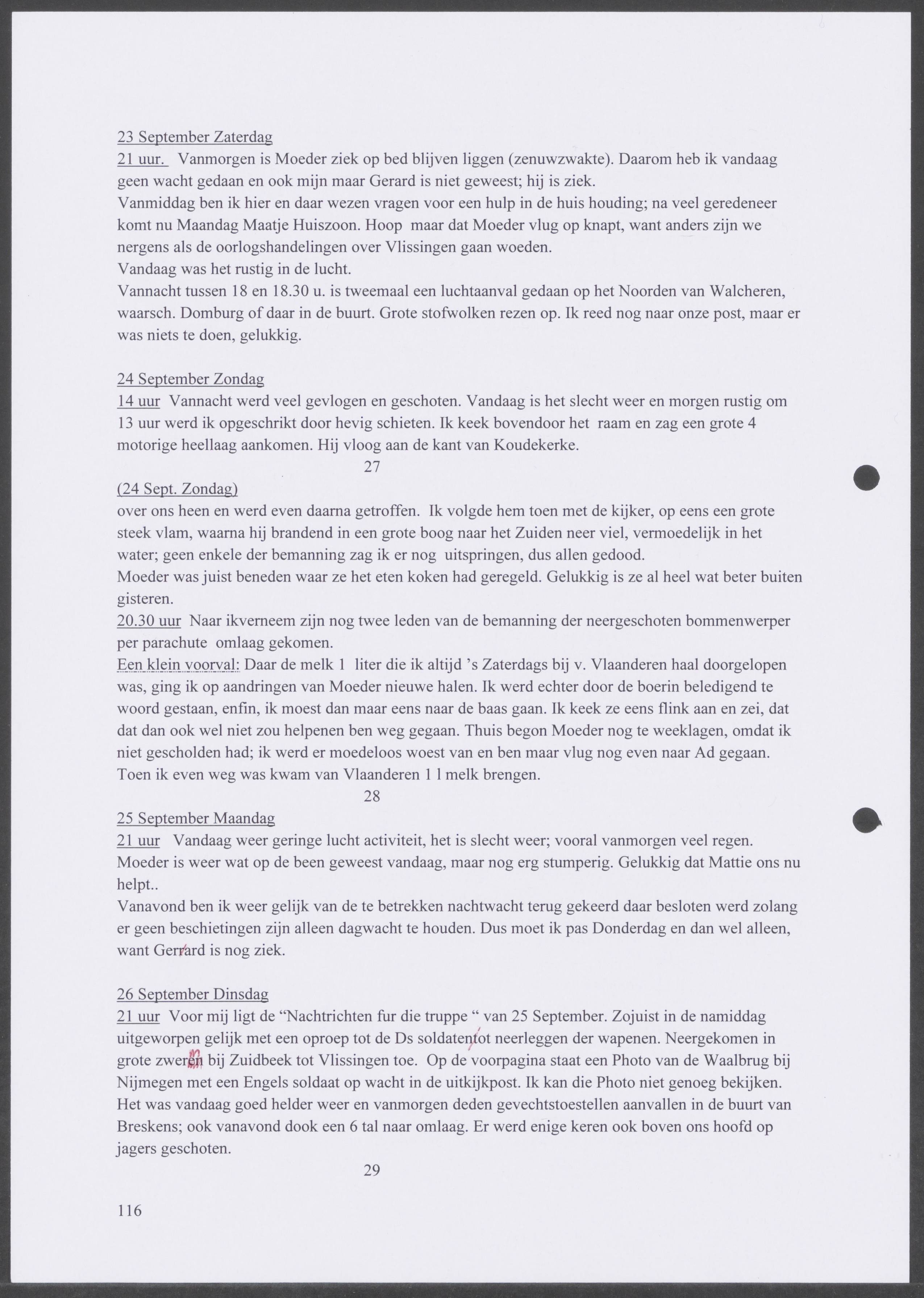 Oorlogsdagboek geschreven door Cornelis A. Puijpe 1923 – 1974 Vlissingen