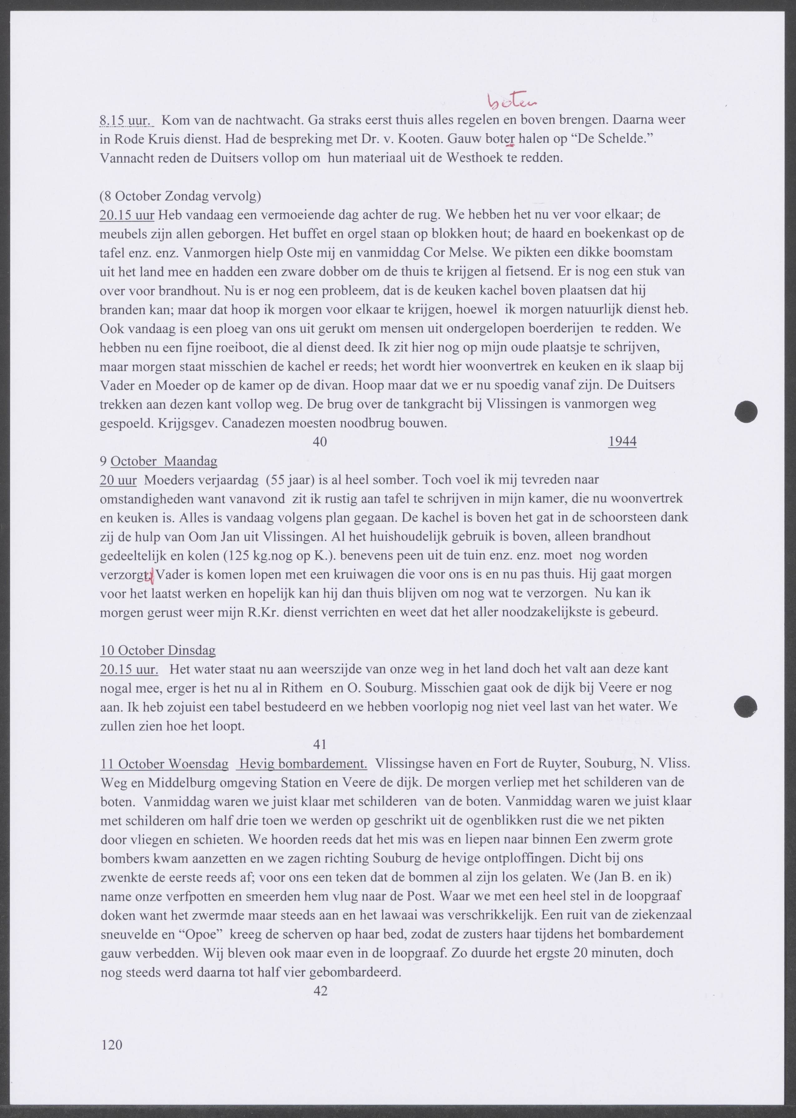 Oorlogsdagboek geschreven door Cornelis A. Puijpe 1923 – 1974 Vlissingen