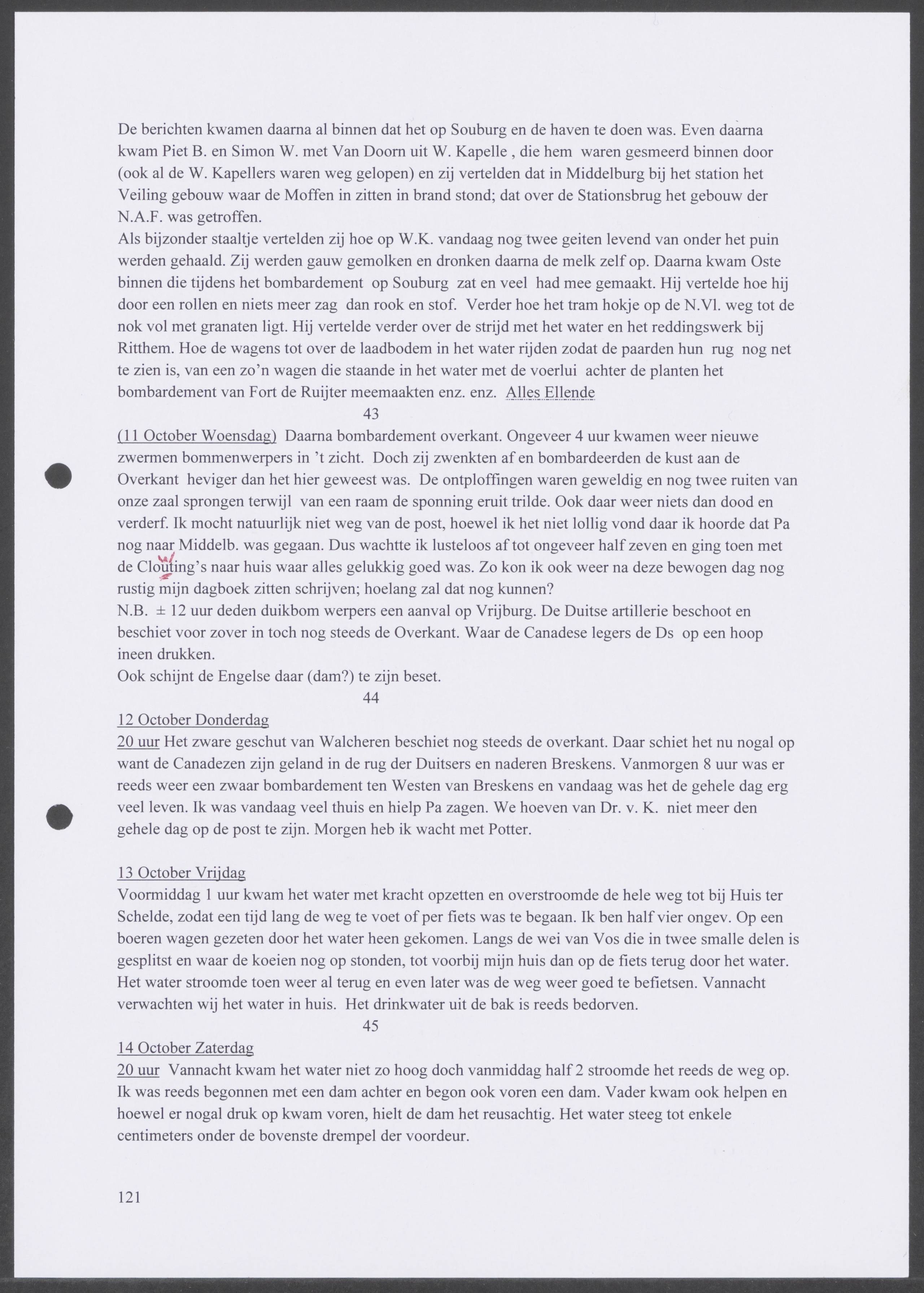 Oorlogsdagboek geschreven door Cornelis A. Puijpe 1923 – 1974 Vlissingen