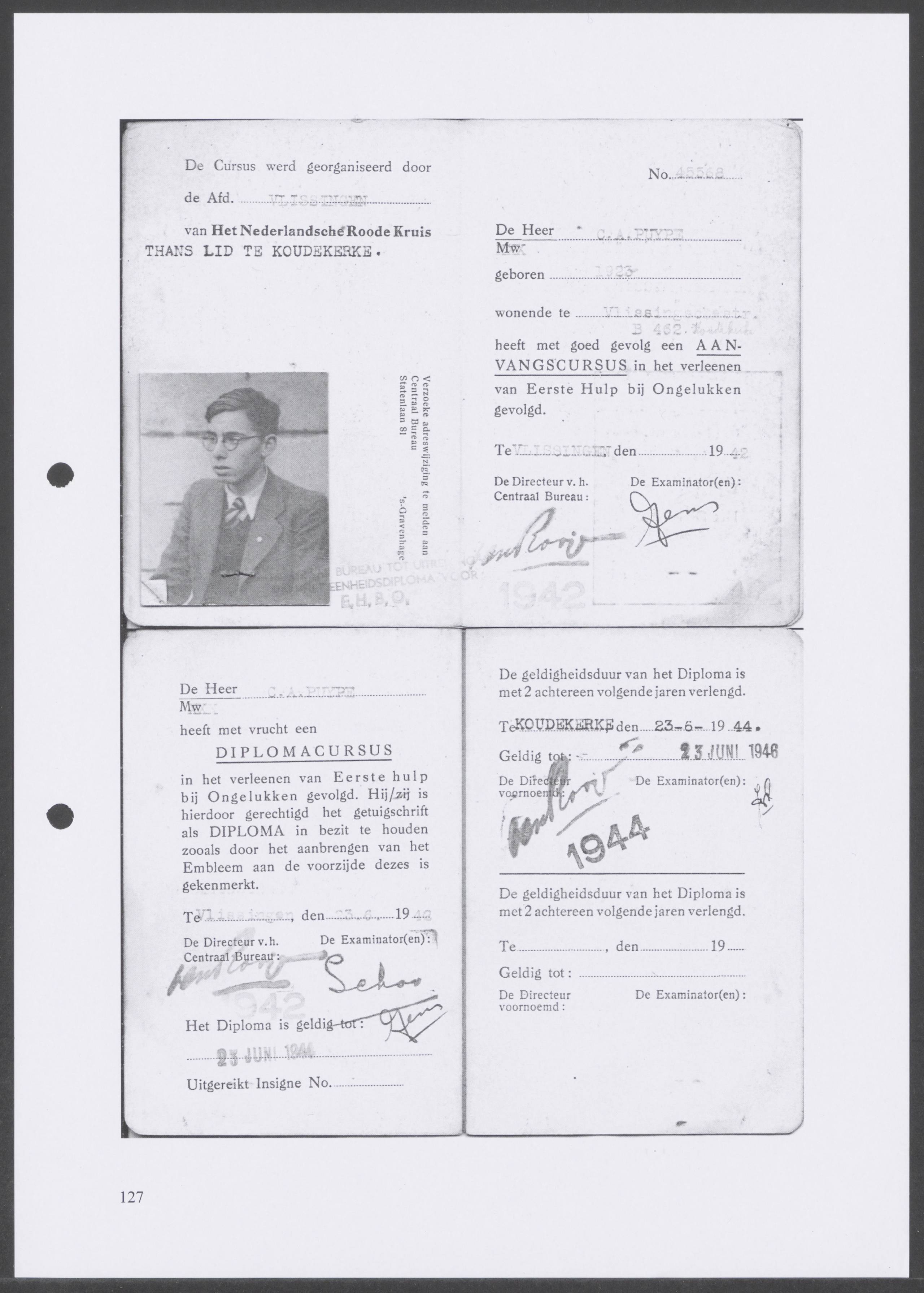 Oorlogsdagboek geschreven door Cornelis A. Puijpe 1923 – 1974 Vlissingen