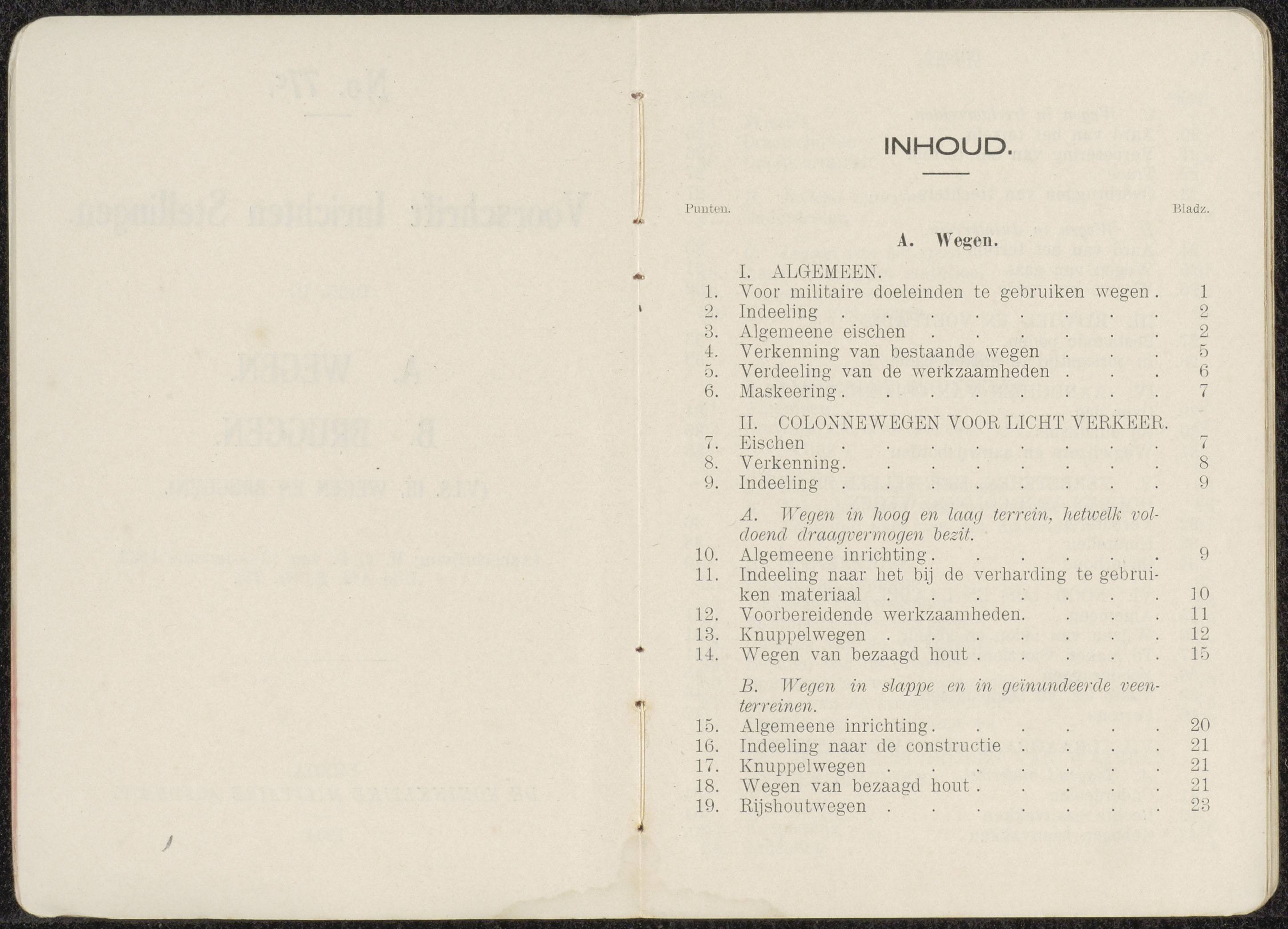 Voorschrift no 77c het inrichten van Stellingen deel III