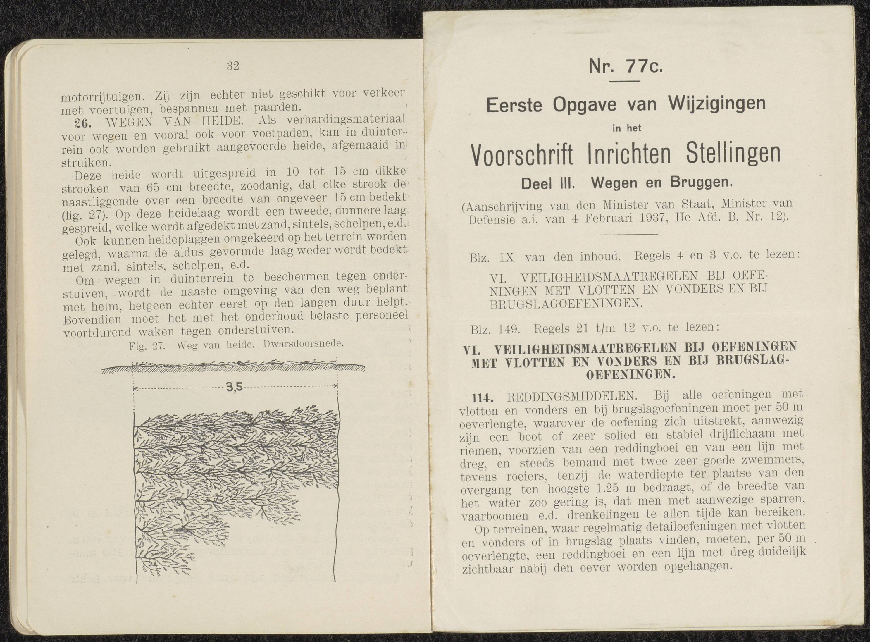 Voorschrift no 77c het inrichten van Stellingen deel III