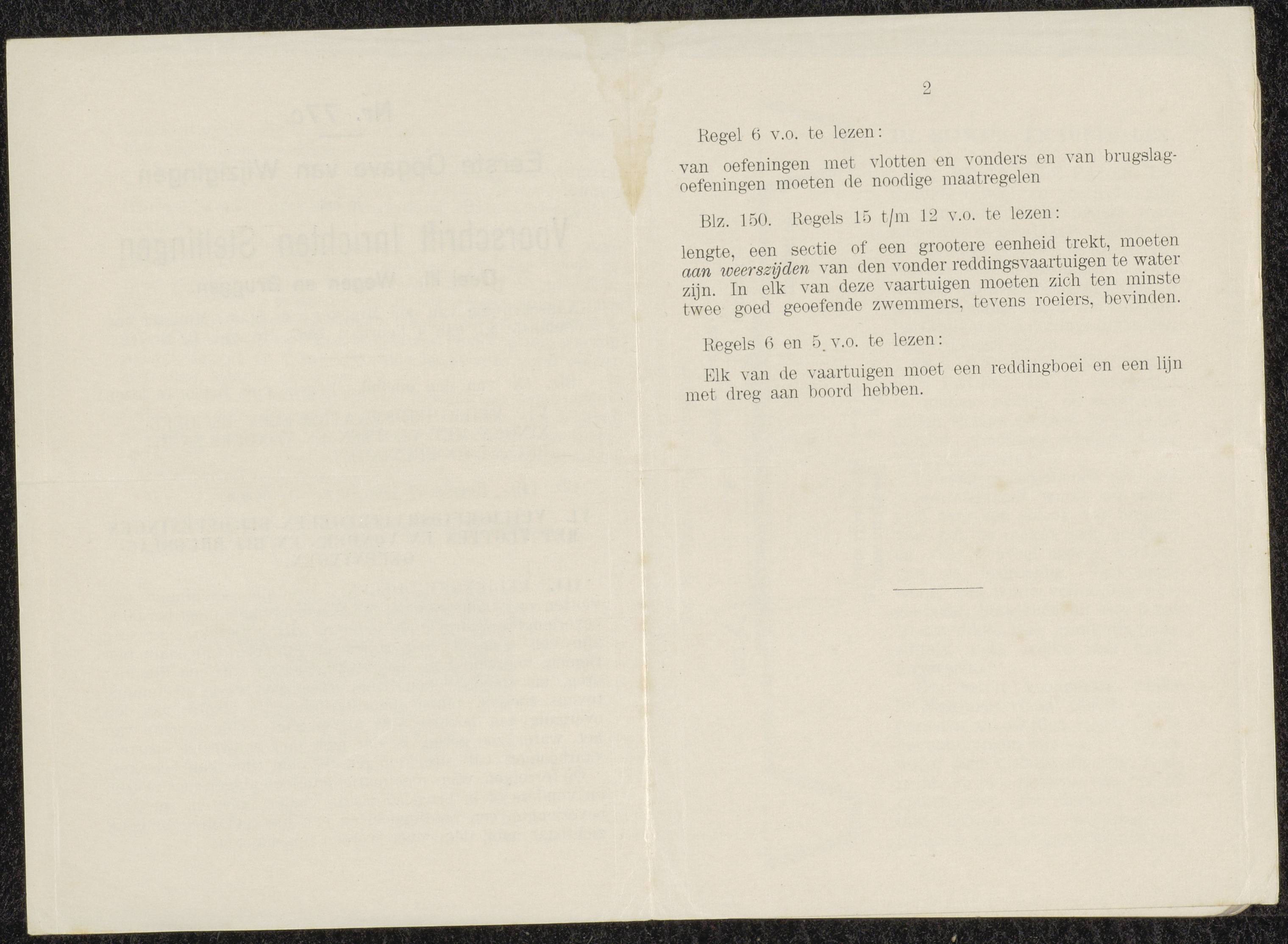 Voorschrift no 77c het inrichten van Stellingen deel III