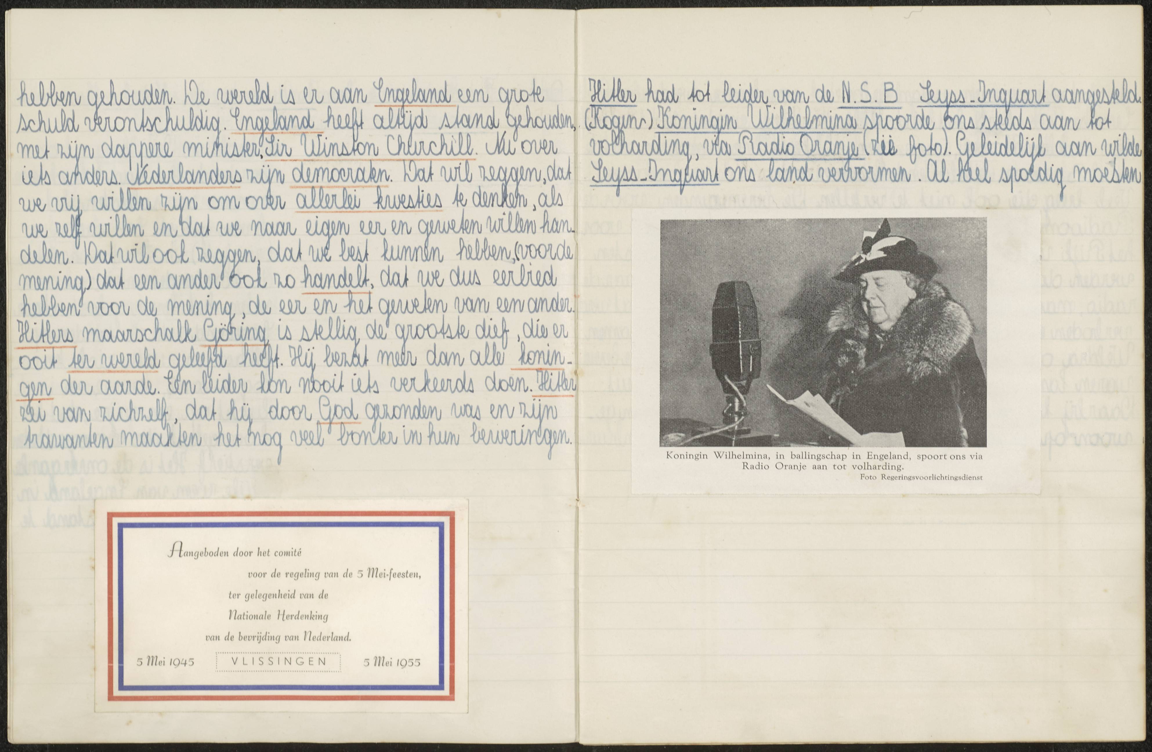 Dagboek (in schrift) over de bevrijding van Zeeland