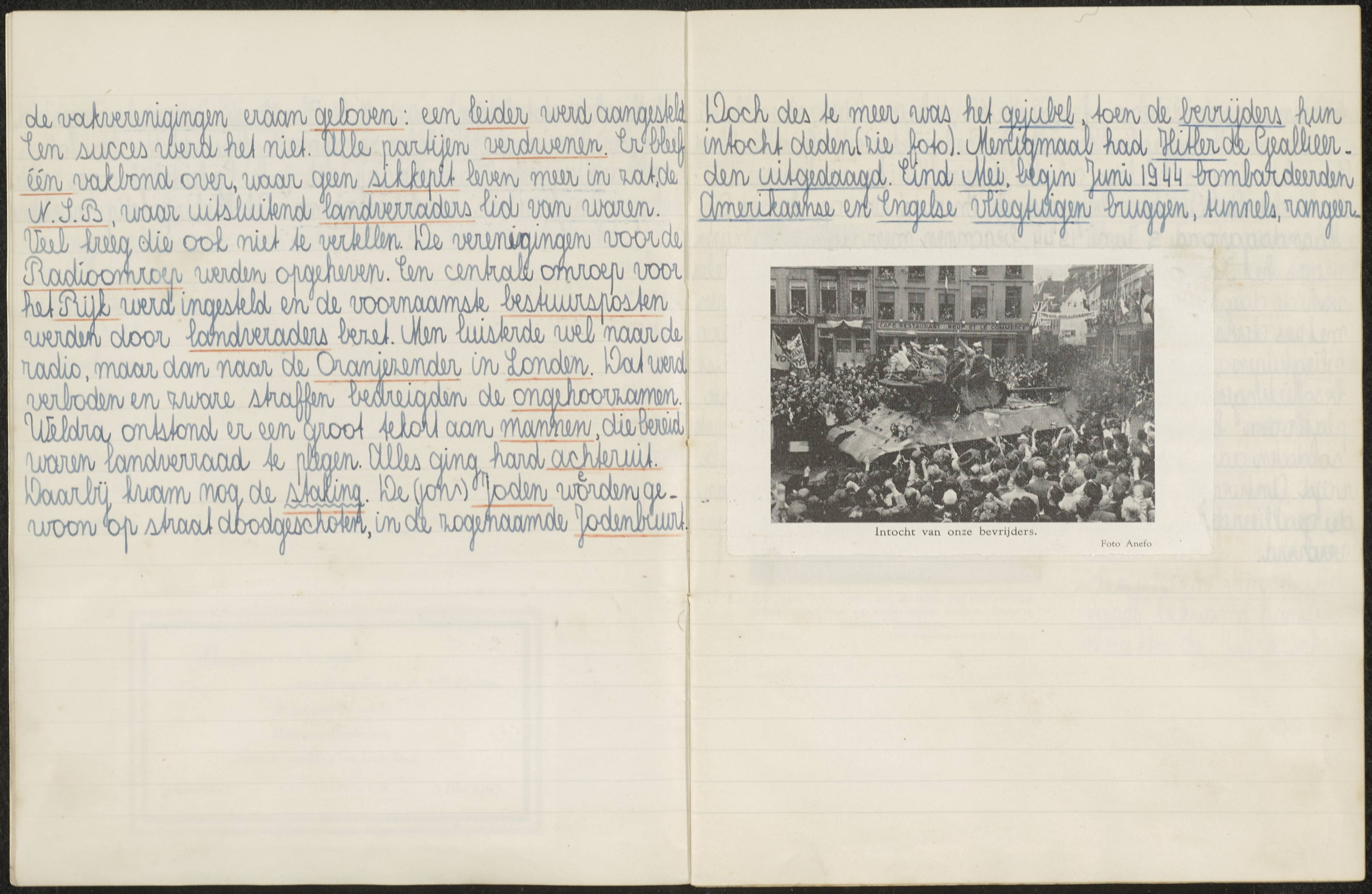 Dagboek (in schrift) over de bevrijding van Zeeland