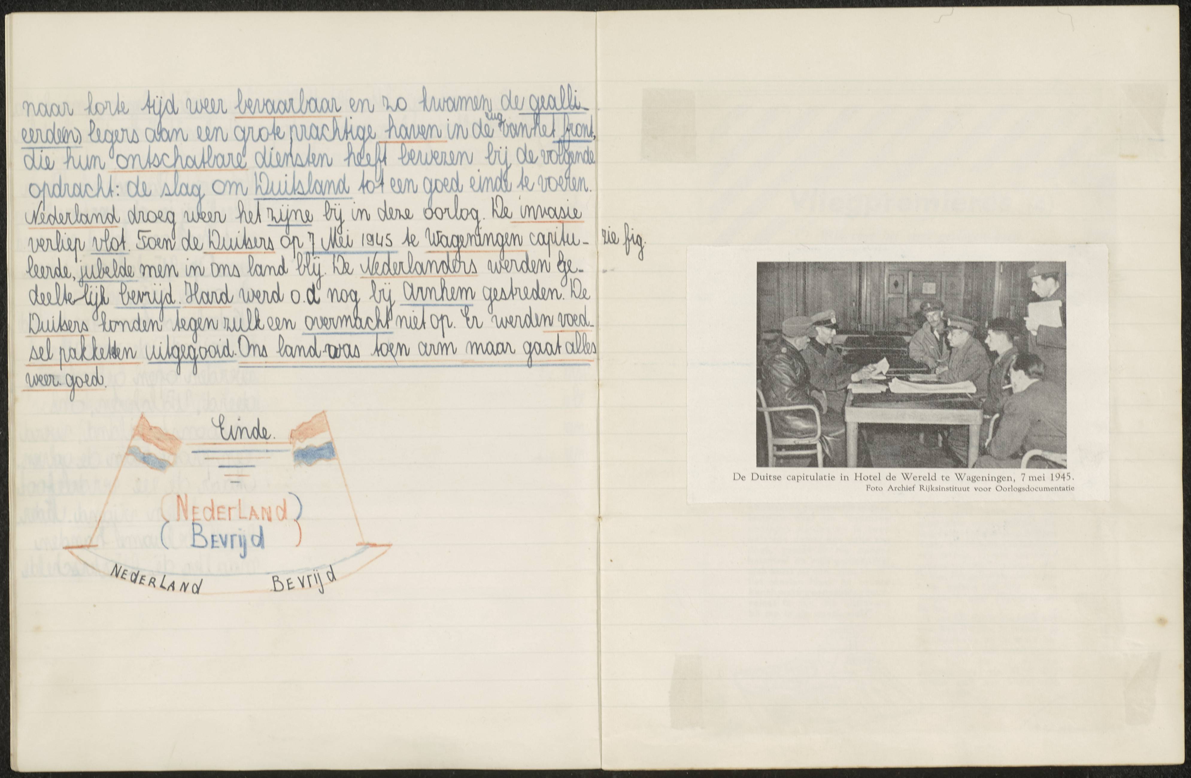 Dagboek (in schrift) over de bevrijding van Zeeland