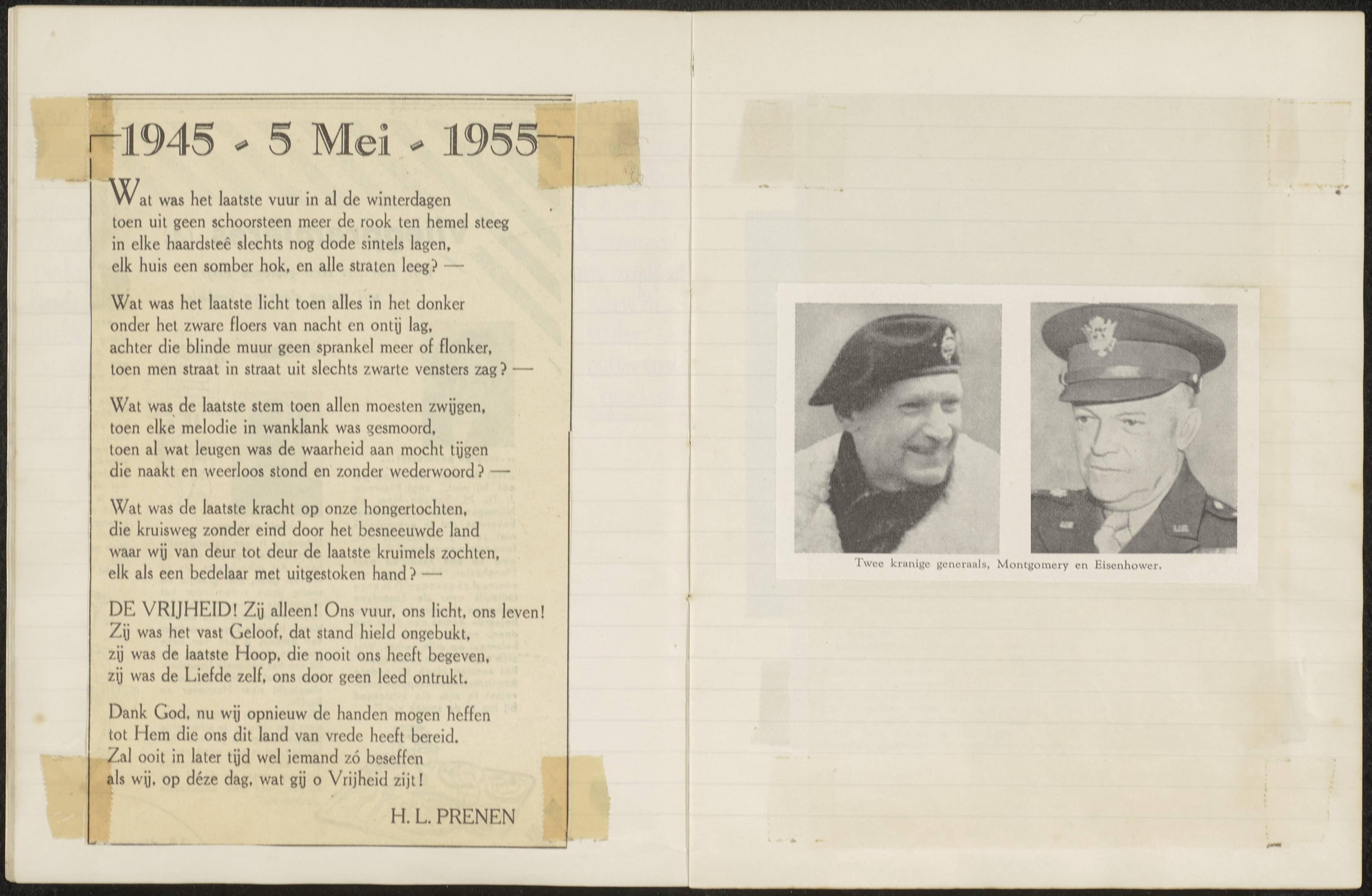 Dagboek (in schrift) over de bevrijding van Zeeland